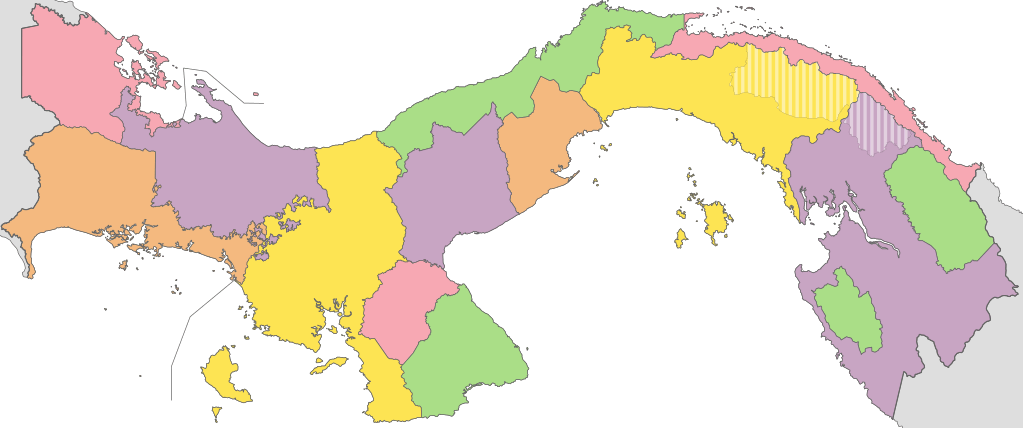 administrativ divisionen karte von panama