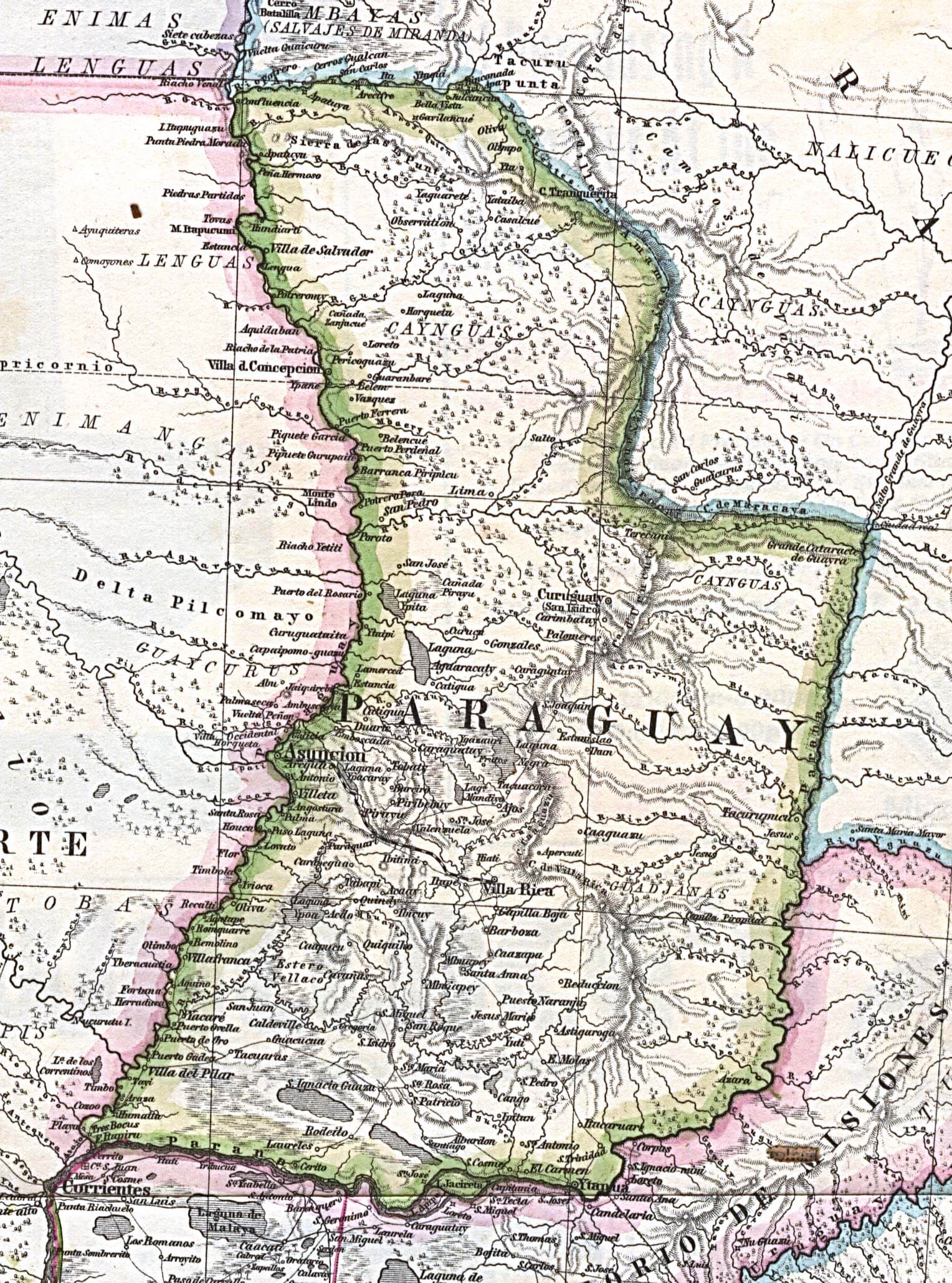 paraguay historisch karte 1875