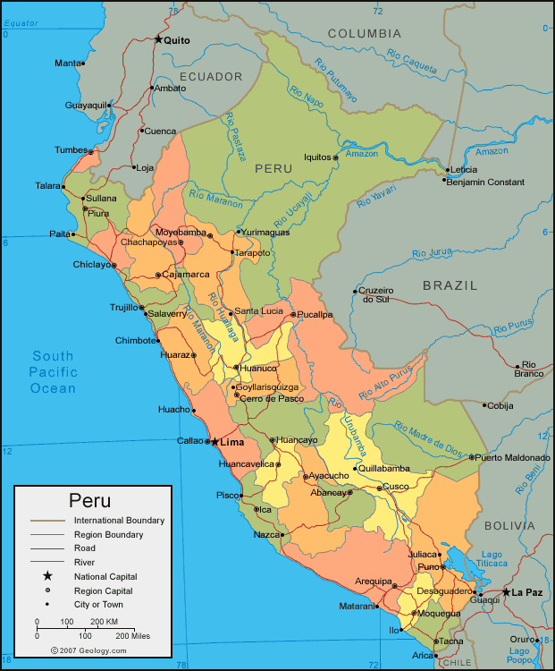 karte von Peru