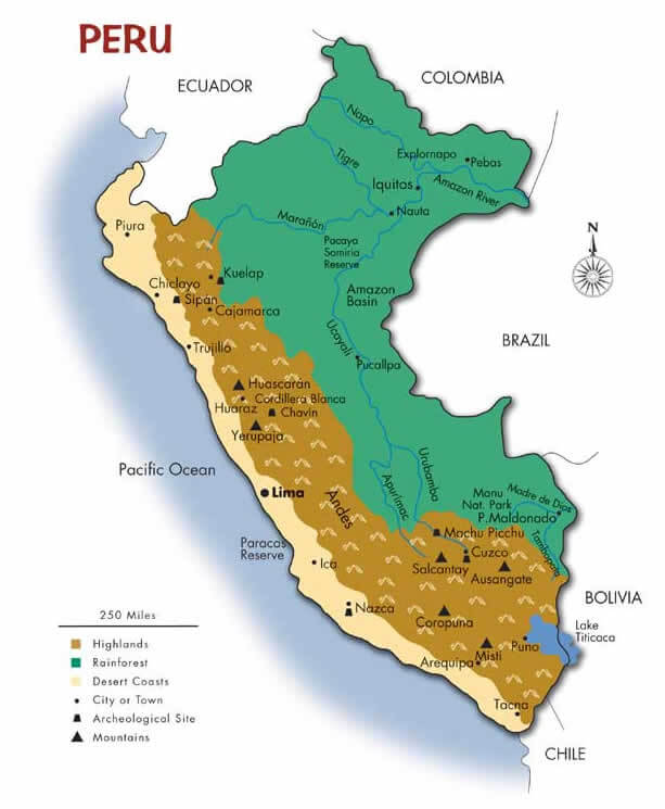 land karte von peru