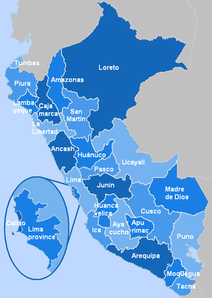 Peru administrativ karte
