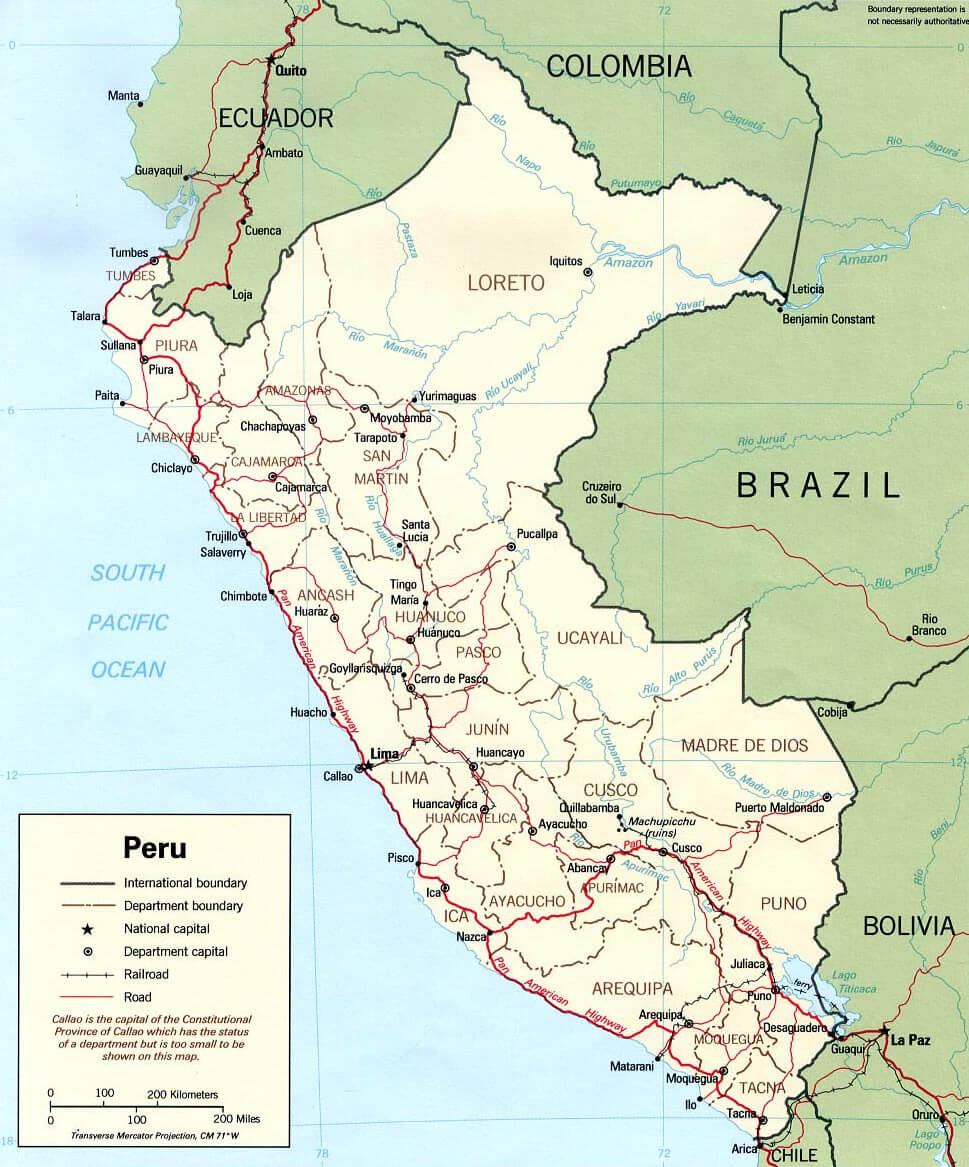 peru politisch karte 1991