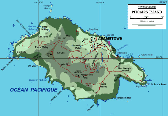 pitcairn inseln karte