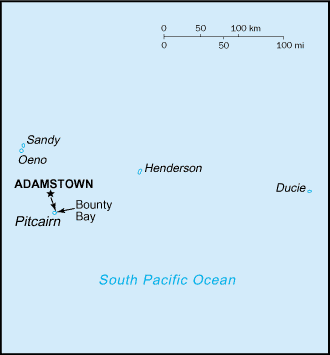 Pitcairn inseln karte