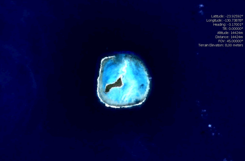 pitcairn inseln satellit bild