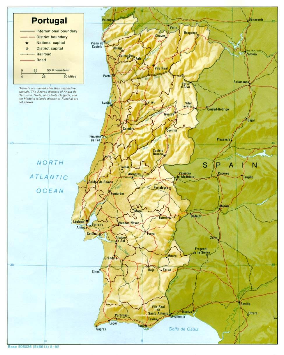 portugal beschattet linderung karte 1982