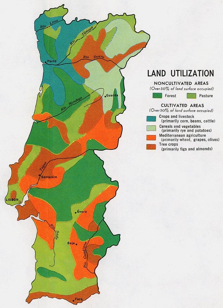 Portugal Land Map