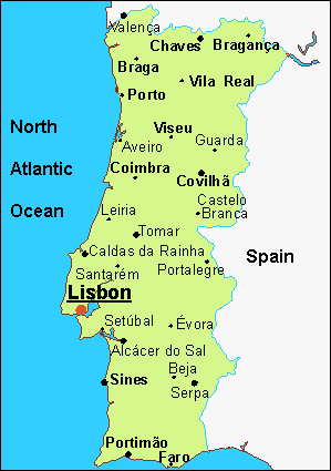 portugal stadte karte