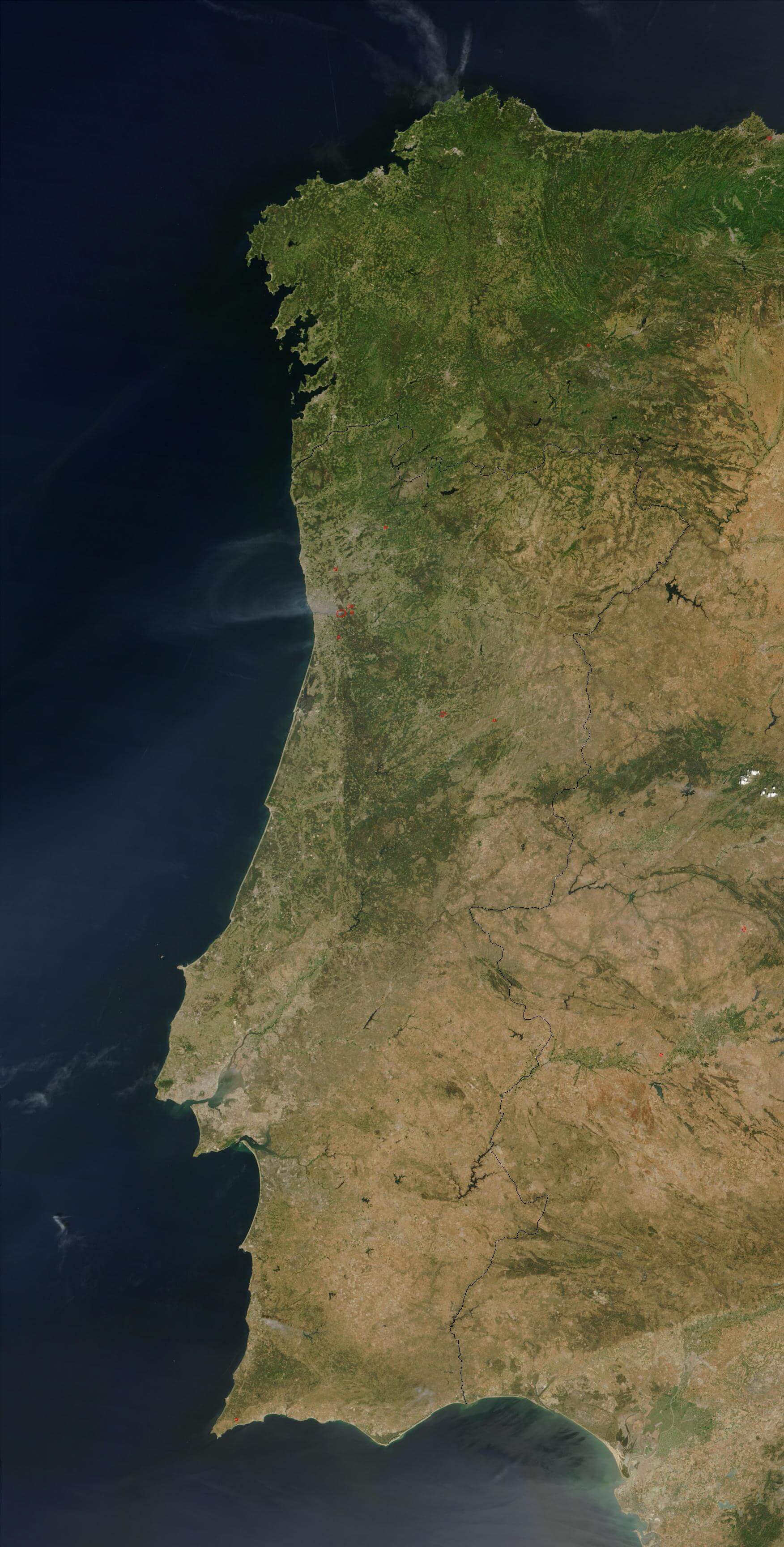 satellit bild foto portugal 2003
