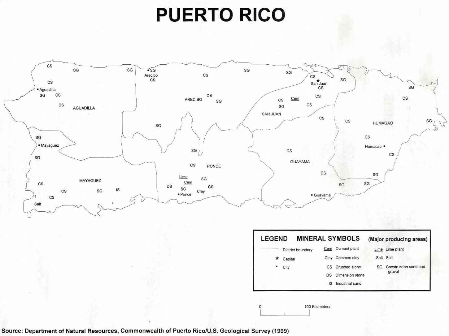puerto rico minerals karte 1999