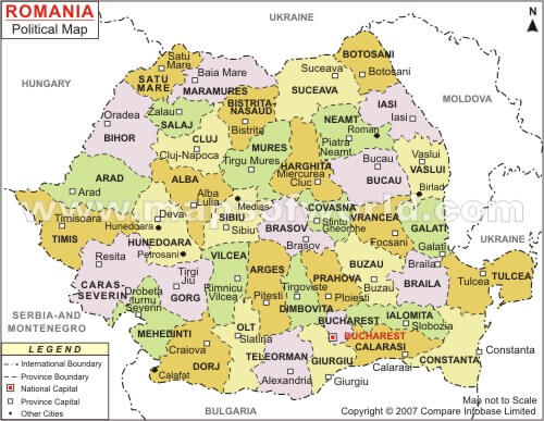rumanien politisch karte