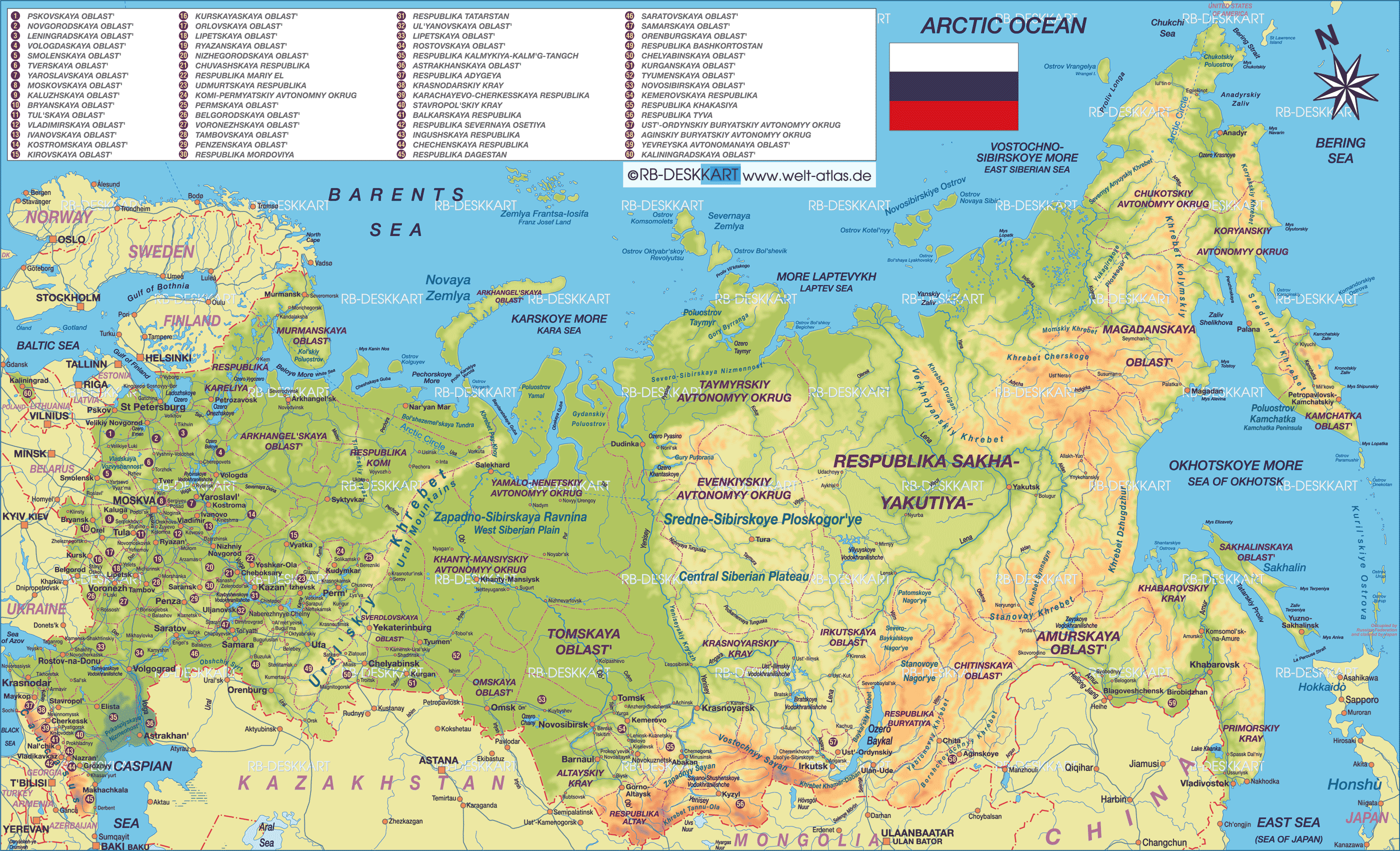 karte von russland b