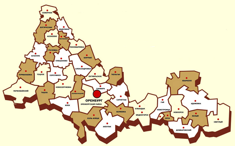 Orenburg Karte
