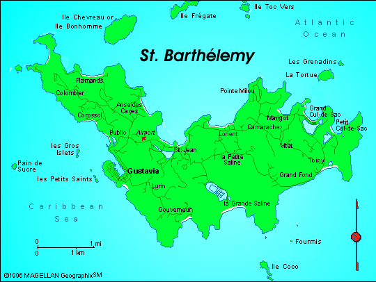 karte von Saint Barthelemy
