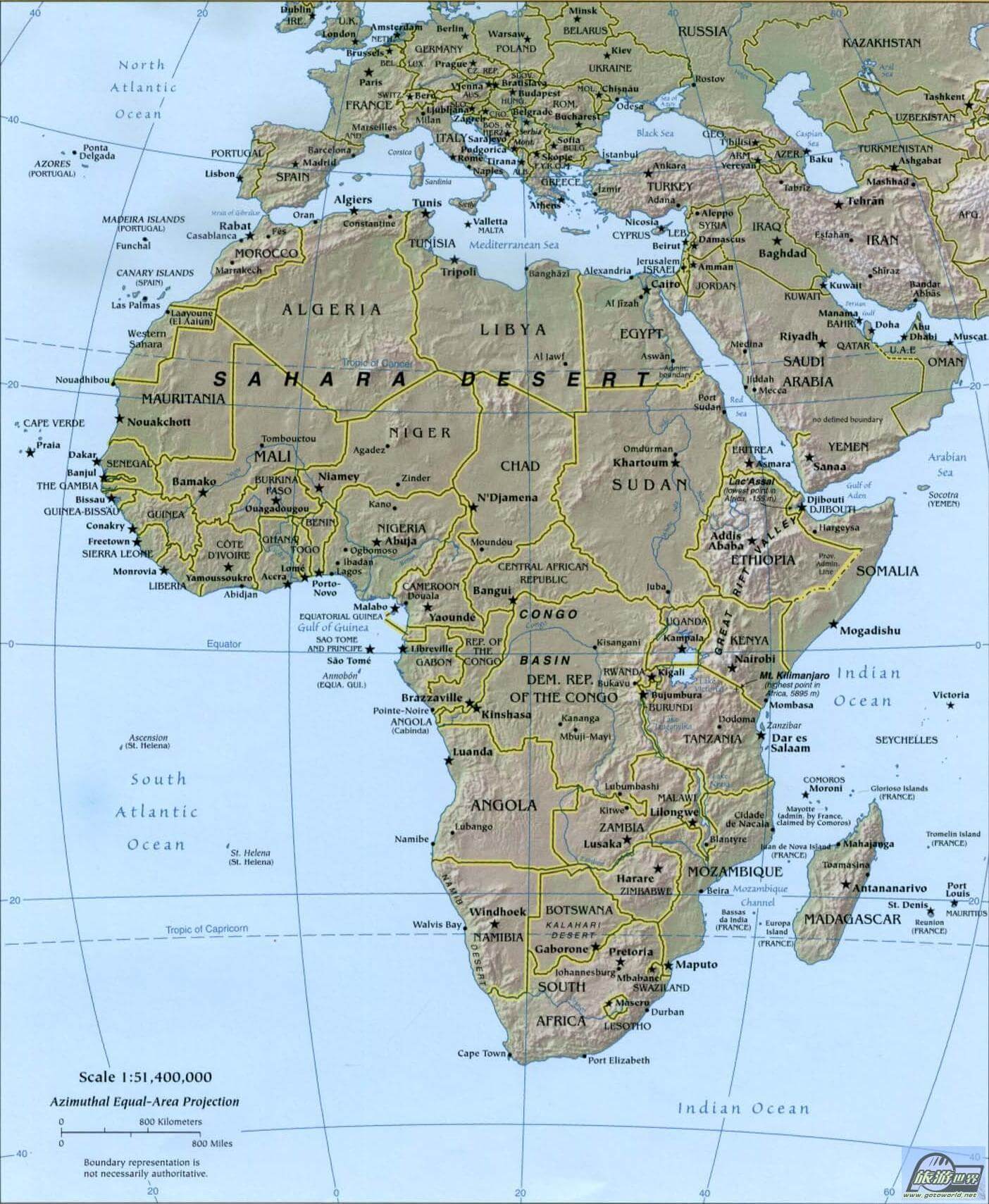 afrika karte st helena