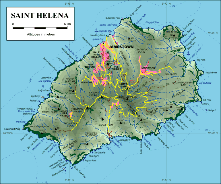 karte von Saint Helena
