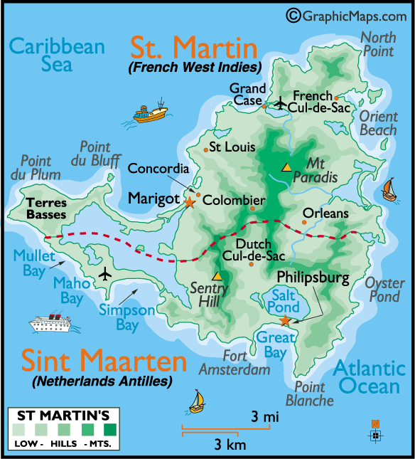 karte von Saint Martin