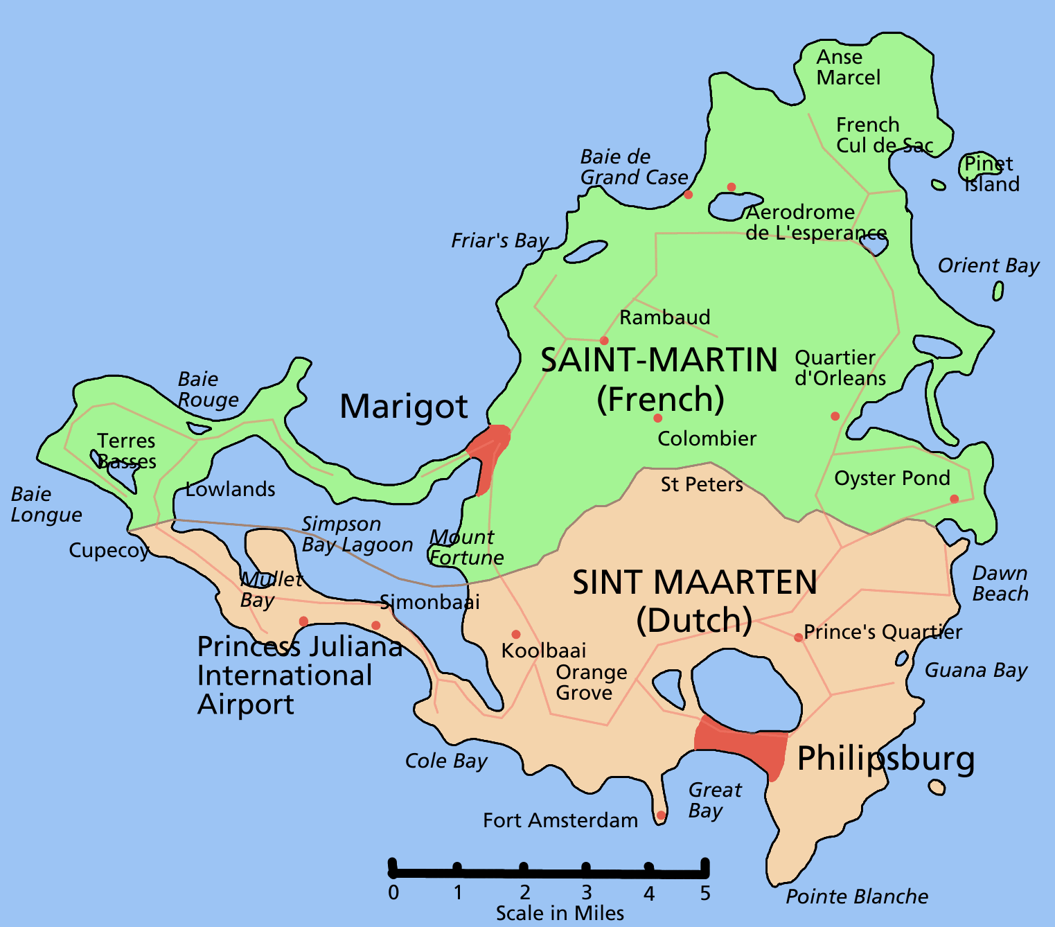 saint martin diplomatisch karte