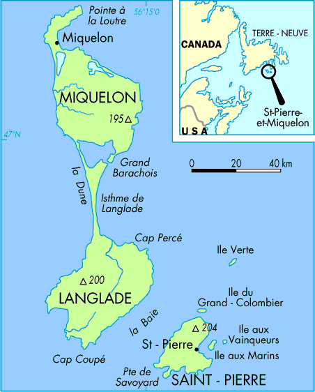 karte von Saint Pierre und Miquelon