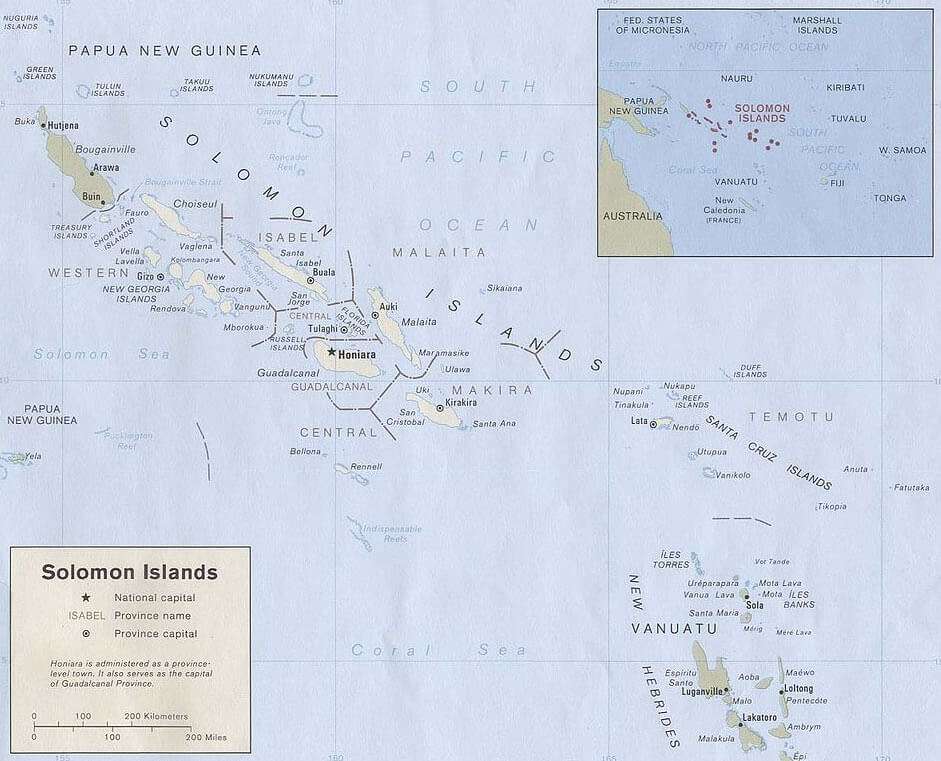 salomon inseln karte 1989