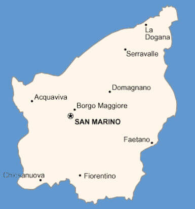 San Marino karte