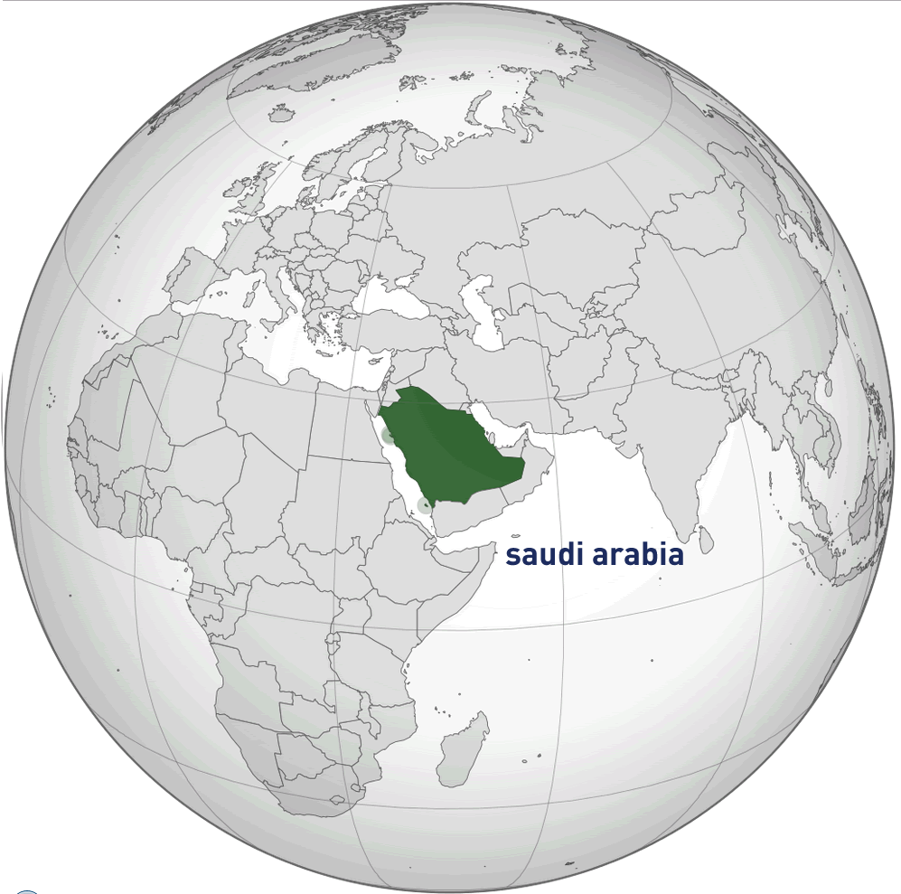 wo ist saudi arabischeien im dem welt