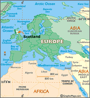 schottland europa karte