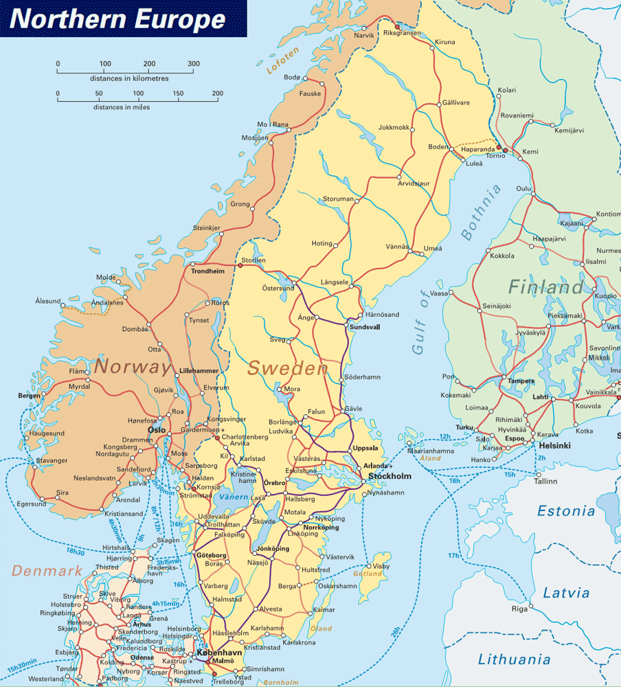 politisch karte von schweden
