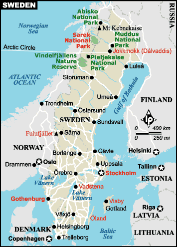 schweden land karte