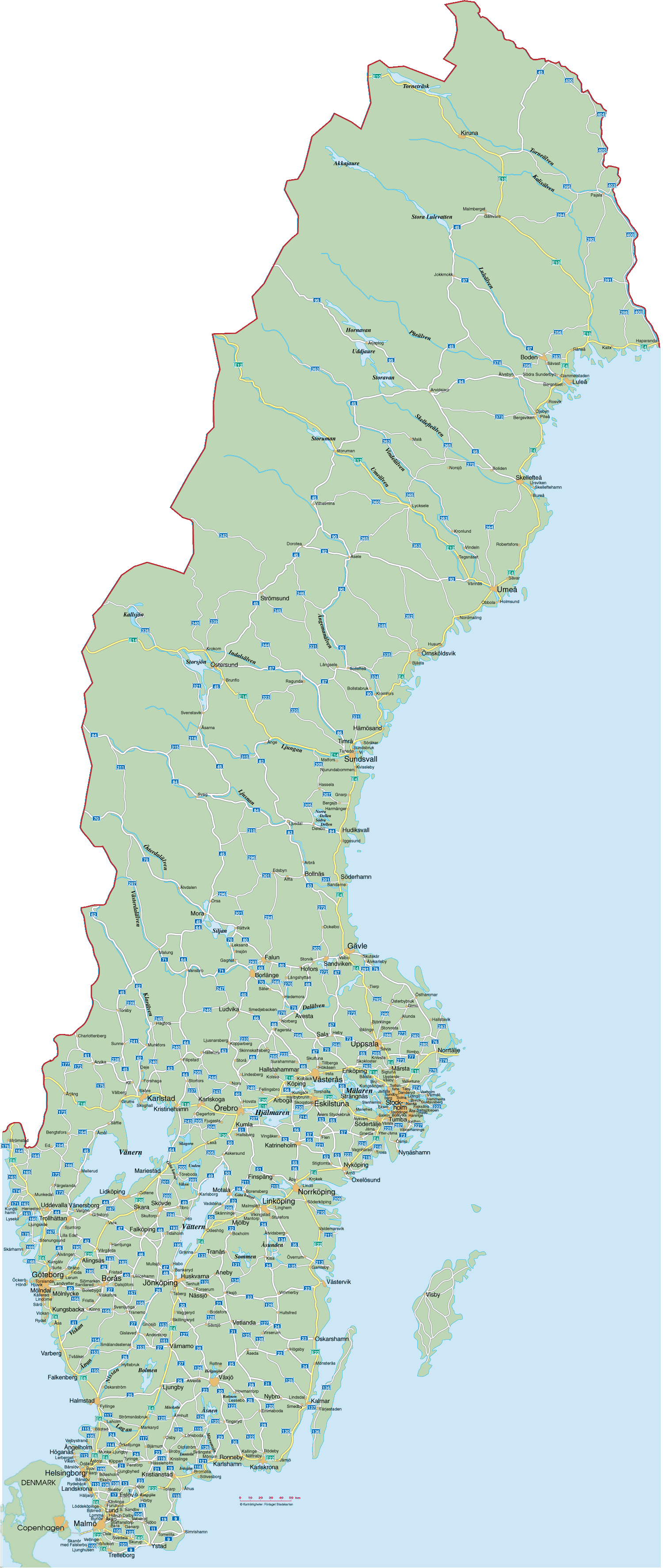 schweden karte