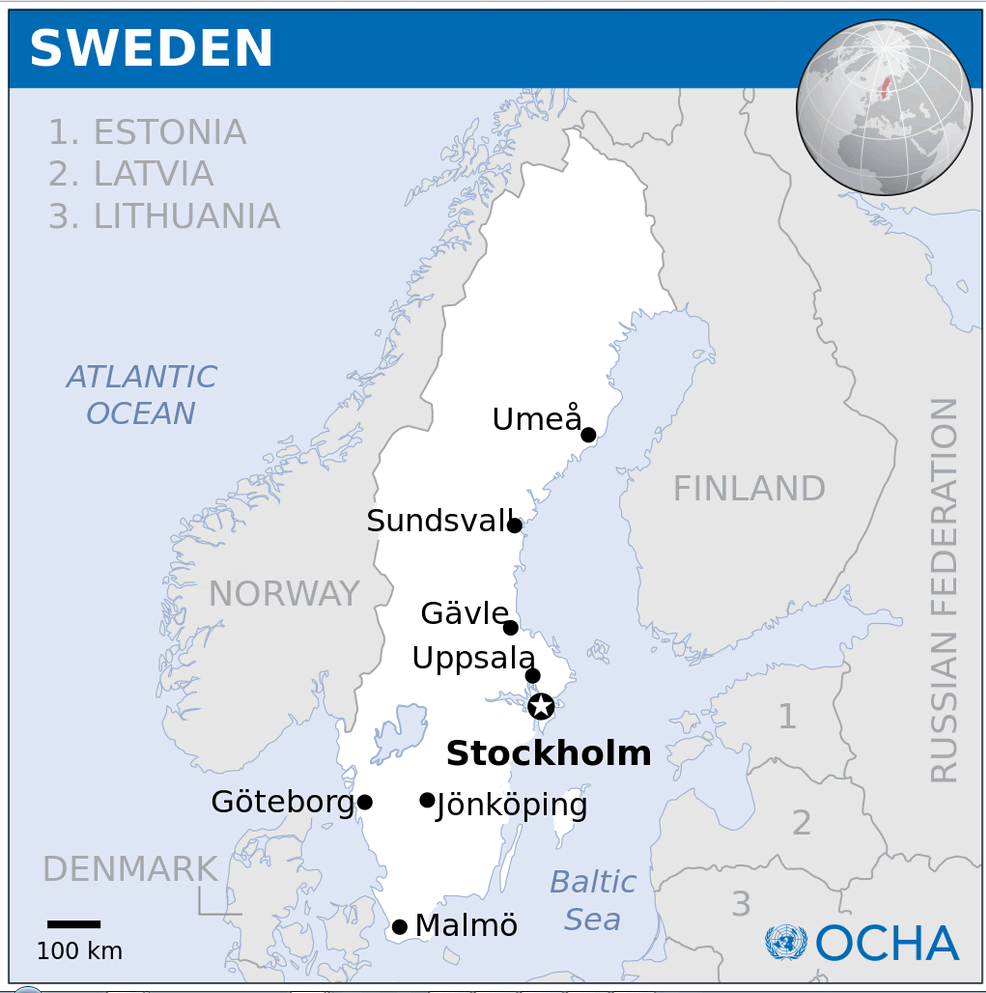 schweden lage karte
