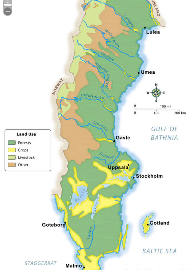 schweden wald karte
