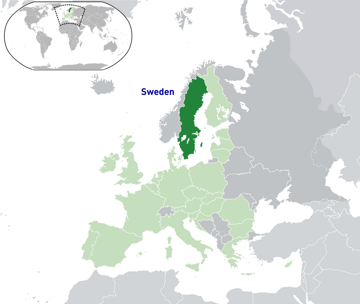 wo ist schweden im dem welt