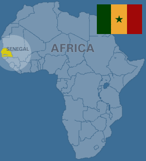 afrika karte senegal