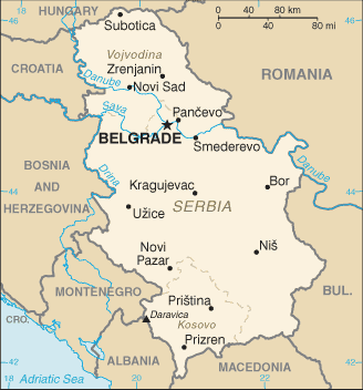 serbien karten