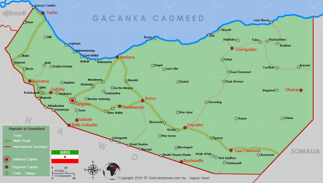 somaliland strase karte