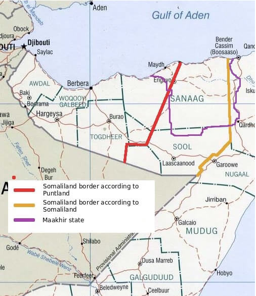 somaliland lage karte