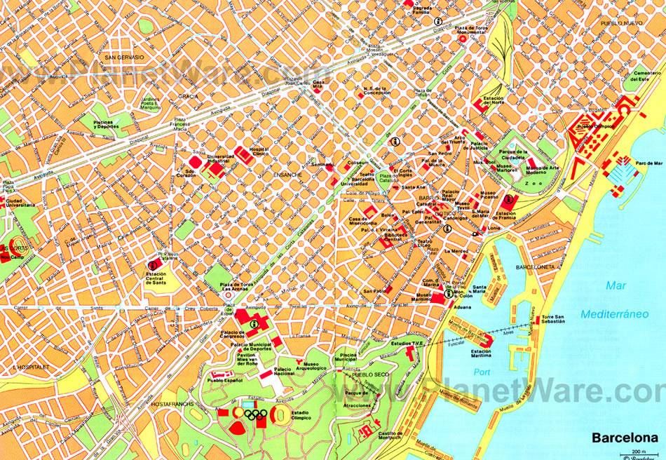 Barcelona karte