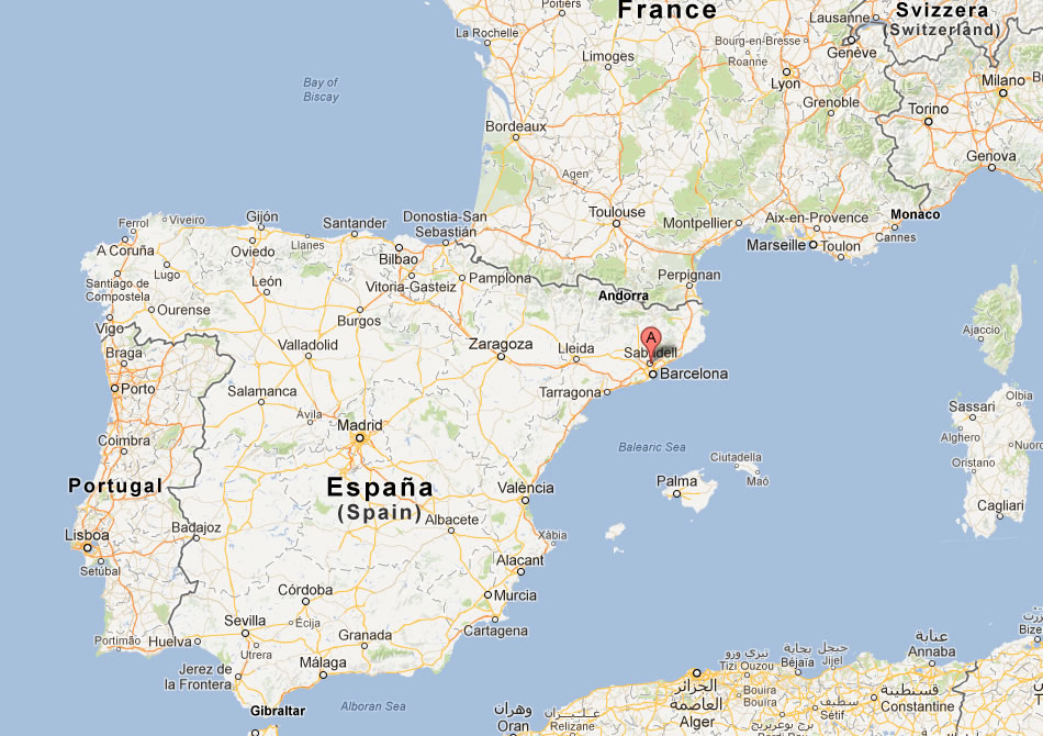 karte von Sabadell spanien
