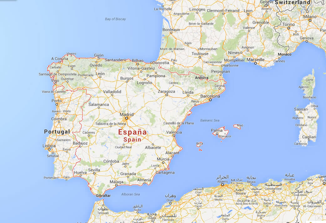 spanien google karte