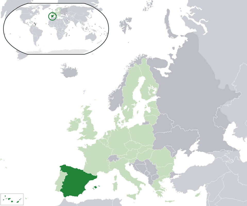 spanien europaisch Union Map