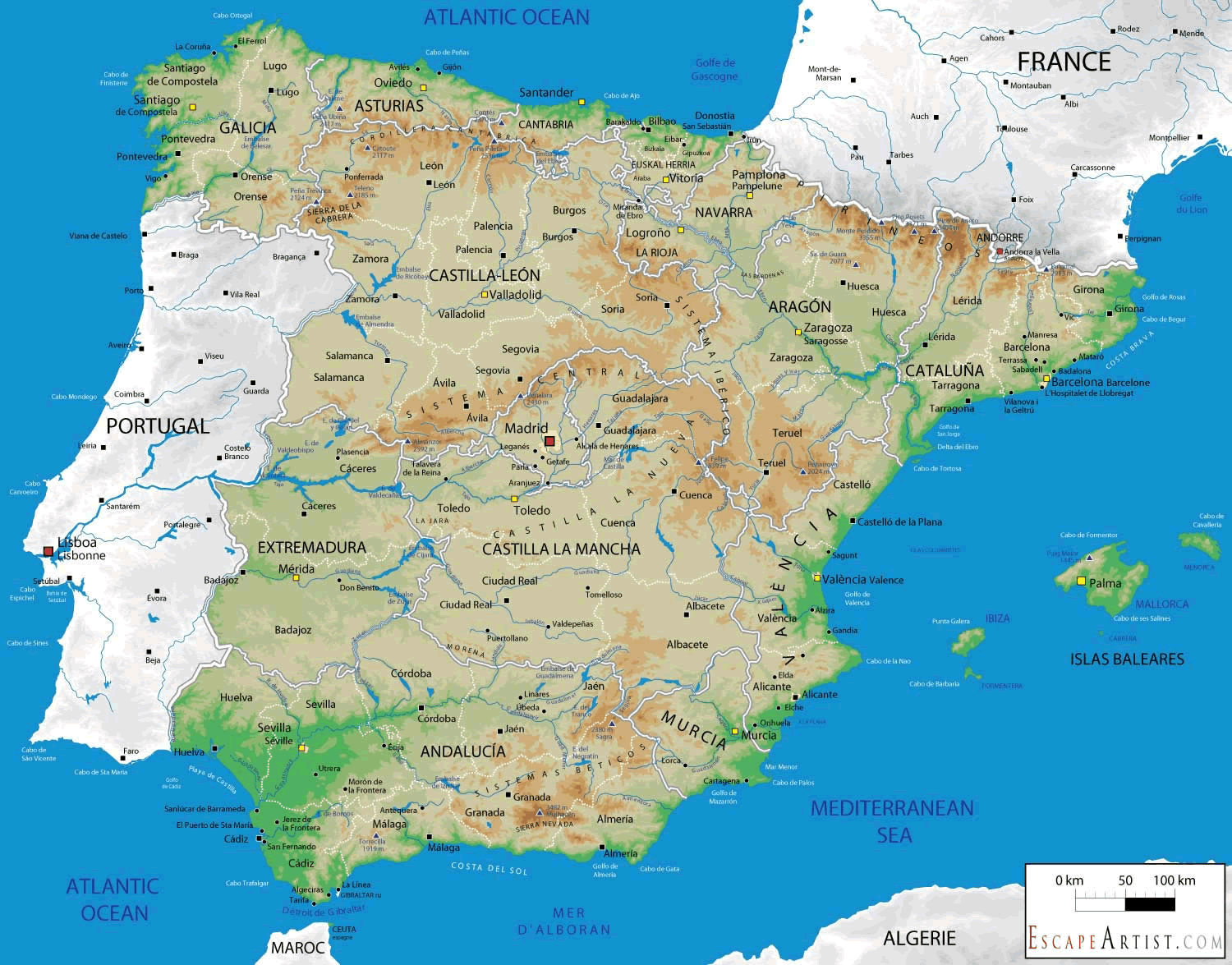 spanien provinzen Map