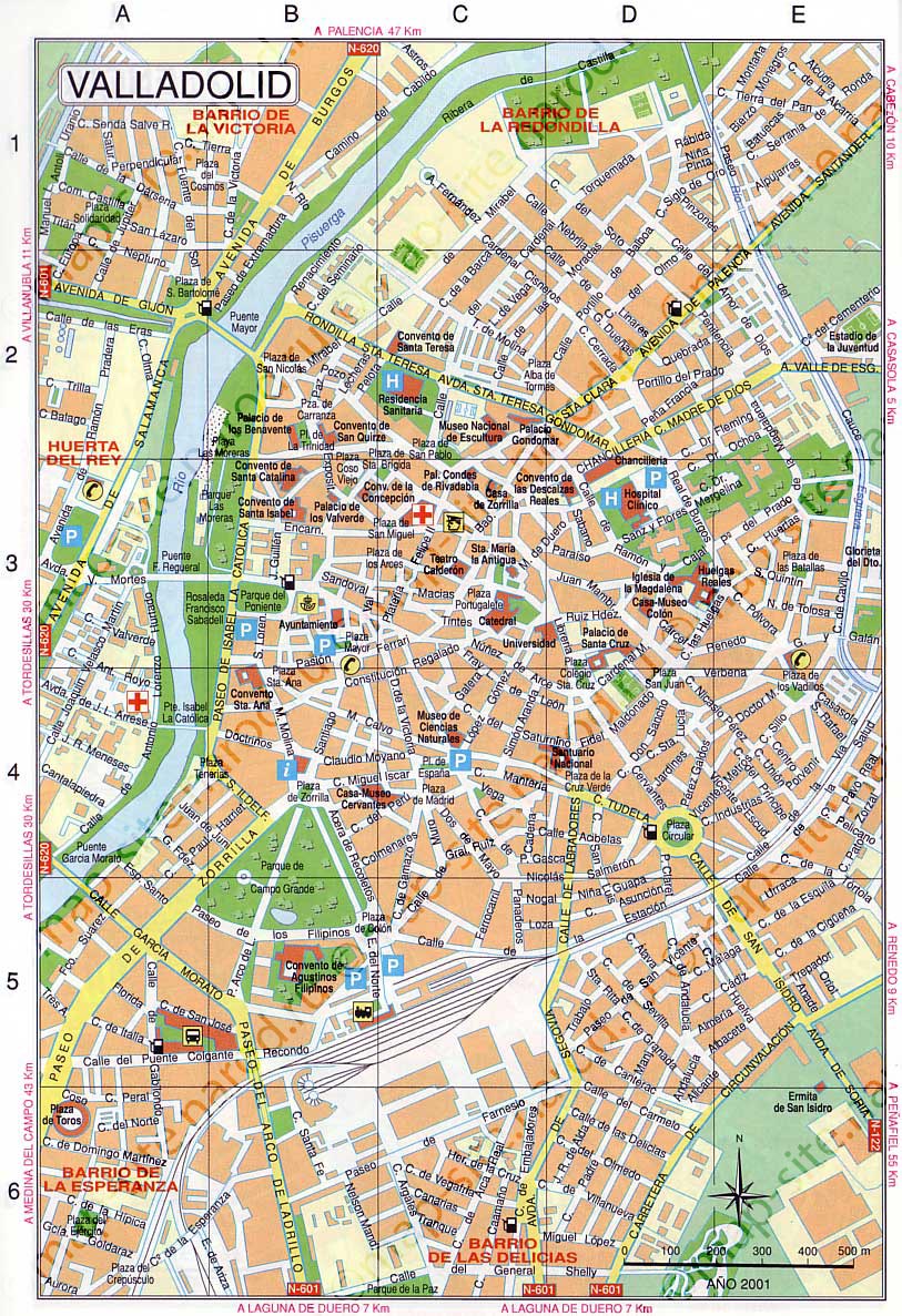 Valladolid karte