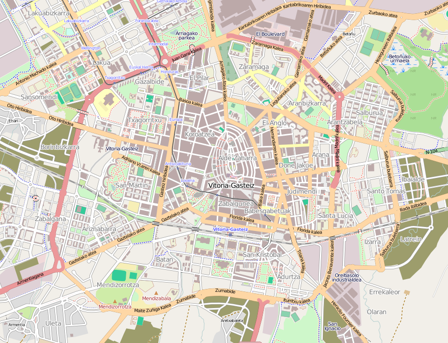 Vitoria Gasteiz stadt Center karte