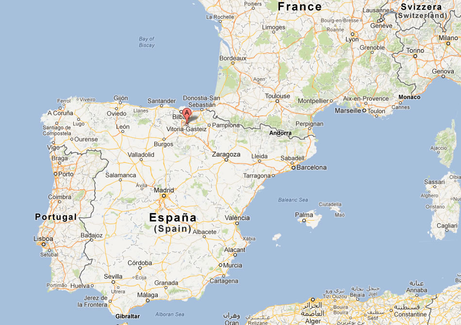 karte von Vitoria Gasteiz spanien