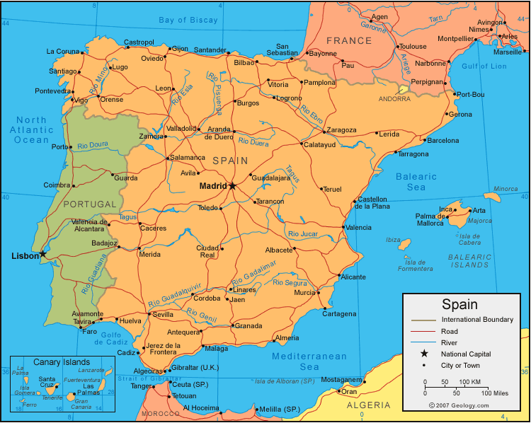 spanien karte Zaragoza