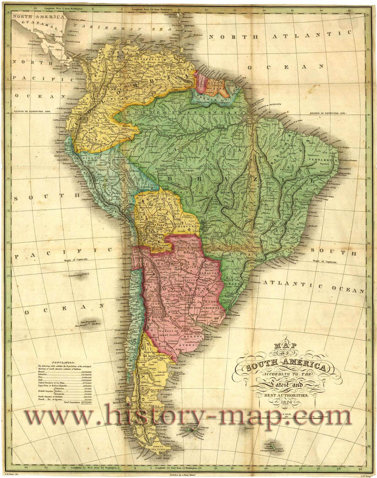sudamerika historisch karte