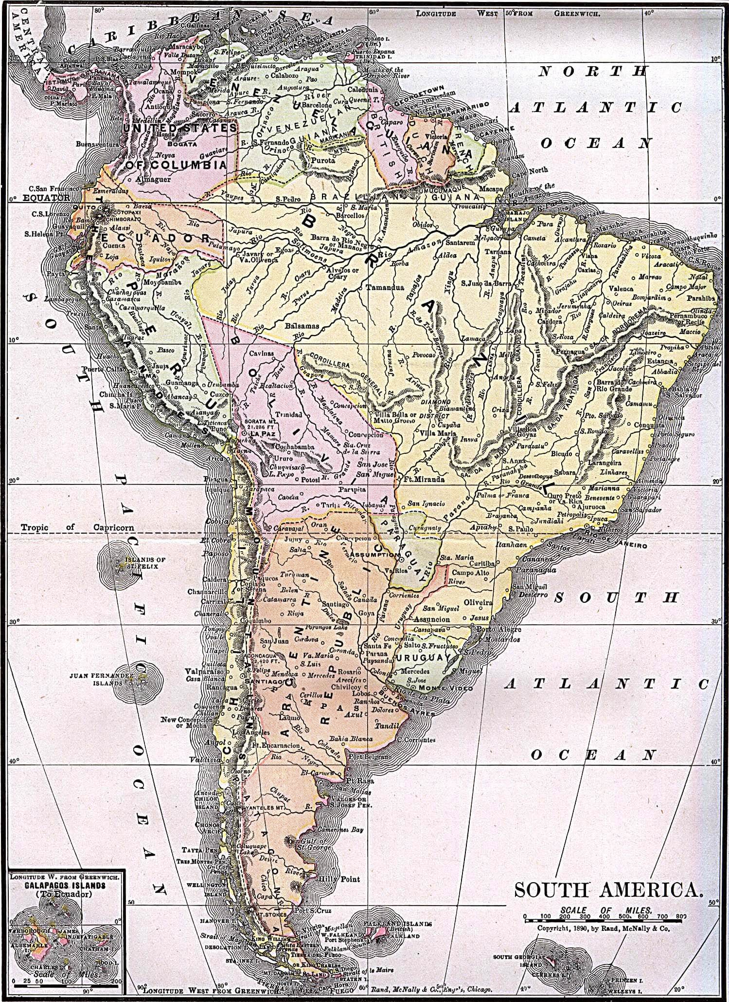 sudamerika karte 1892