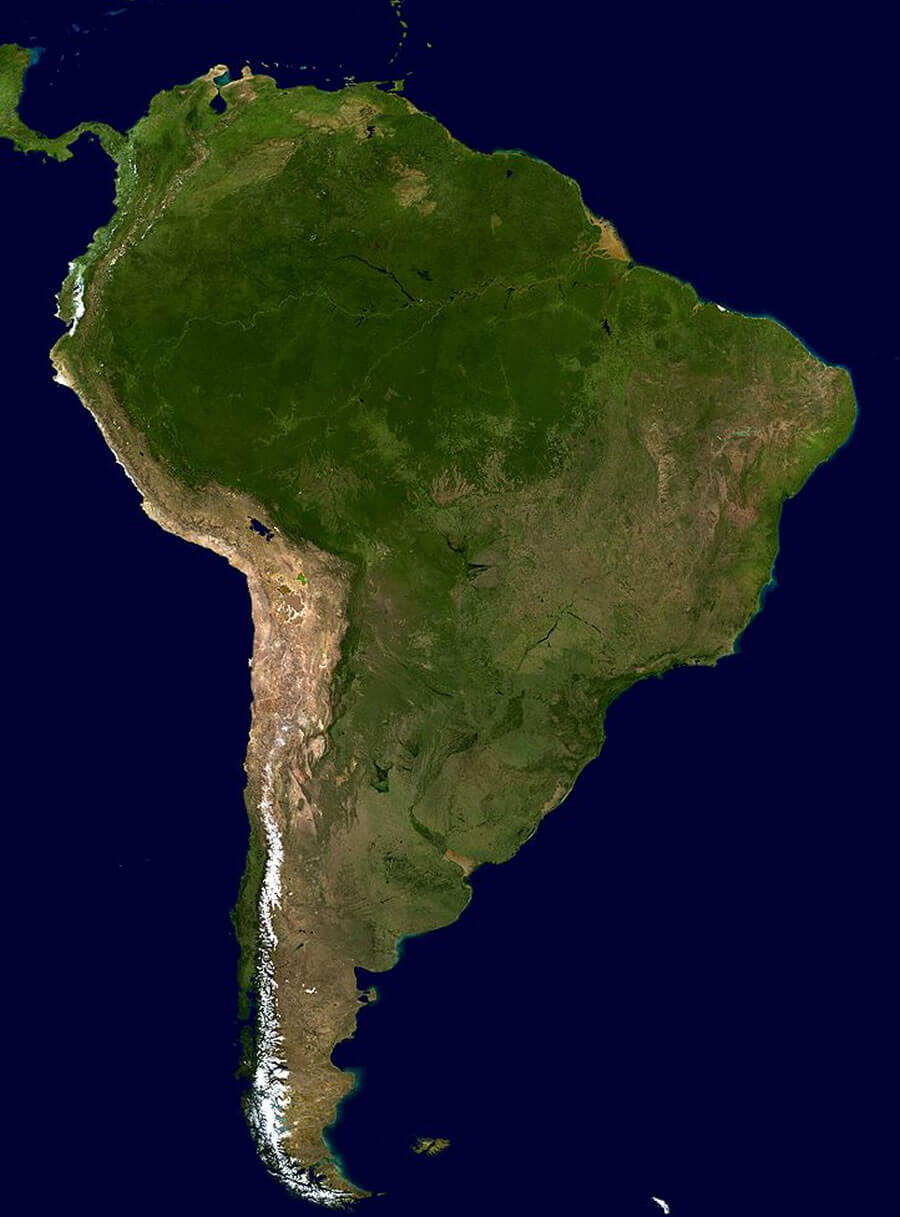 sudamerika lander satellit karte