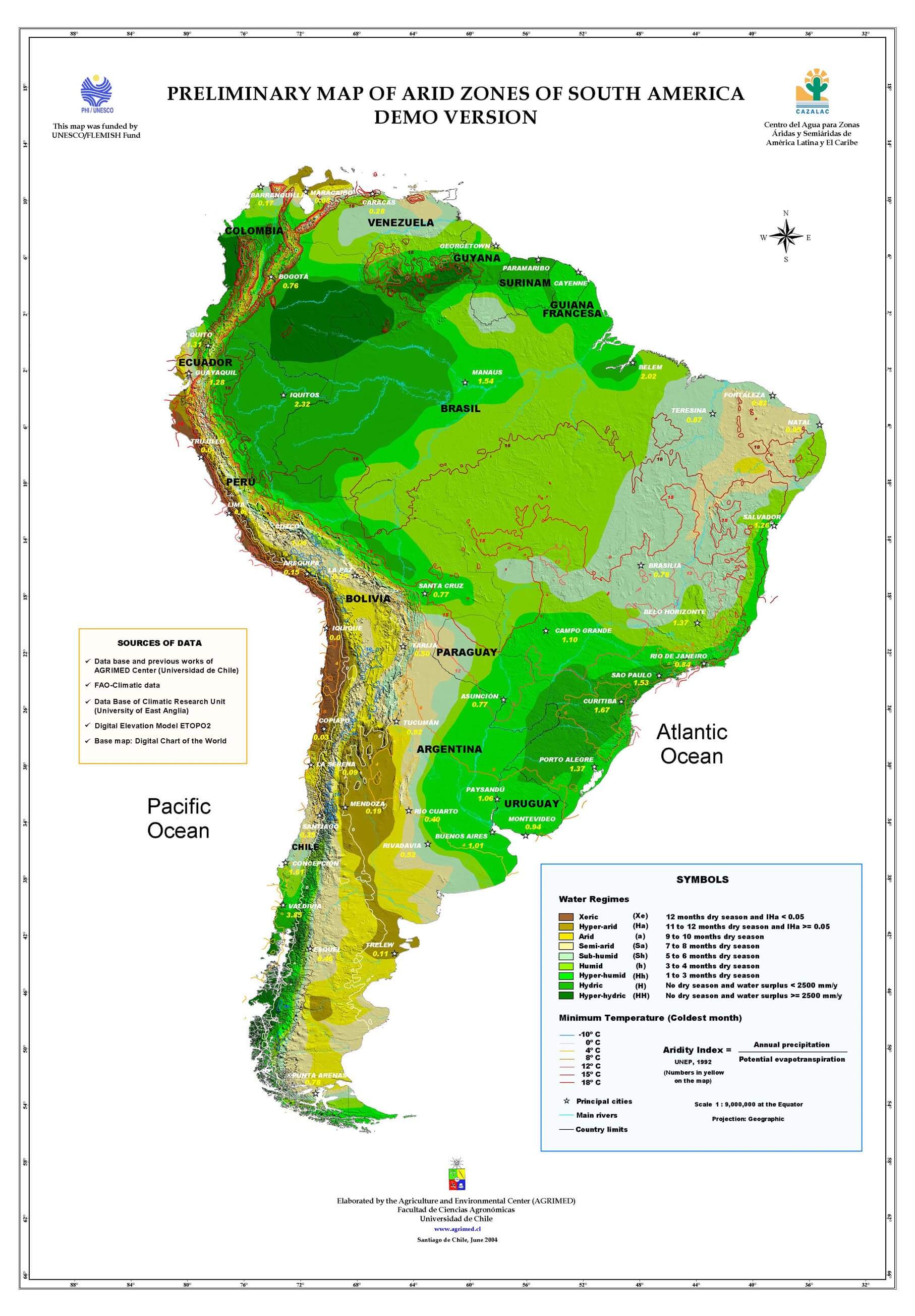 sudamerika preliminary karte
